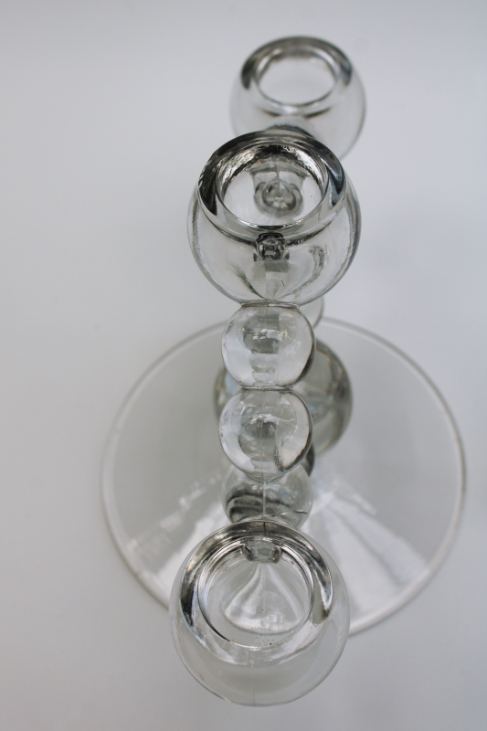 photo of Candlewick pattern glass candelabra, vintage Imperial glass clear crystal branched candlesticks  #5