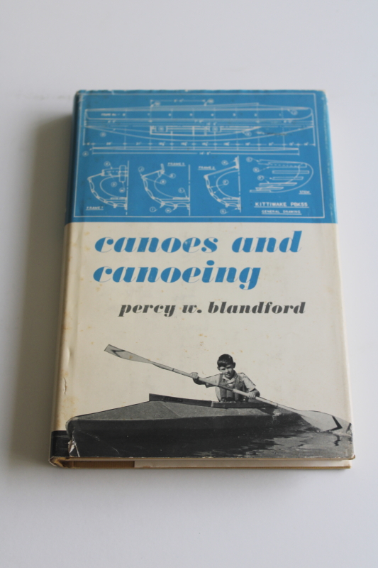 photo of Canoes and Canoeing, boat building, construction and designs 1960s vintage book  #1