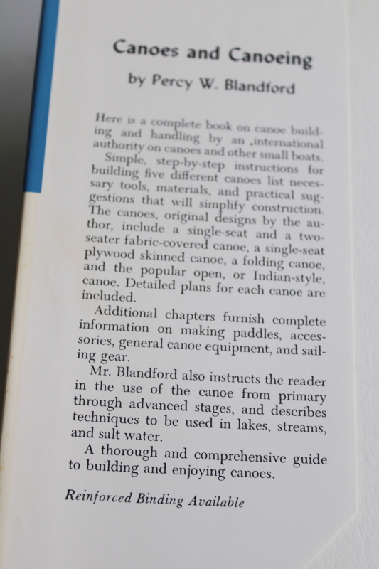 photo of Canoes and Canoeing, boat building, construction and designs 1960s vintage book  #2