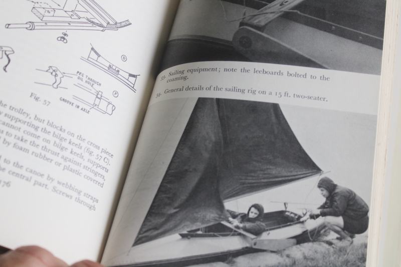 photo of Canoes and Canoeing, boat building, construction and designs 1960s vintage book  #6