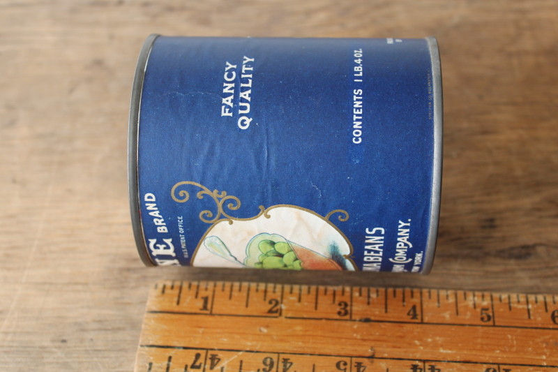 photo of Cantique vintage reproduction can faux canned lima beans print graphics Wayne brand advertising  #5