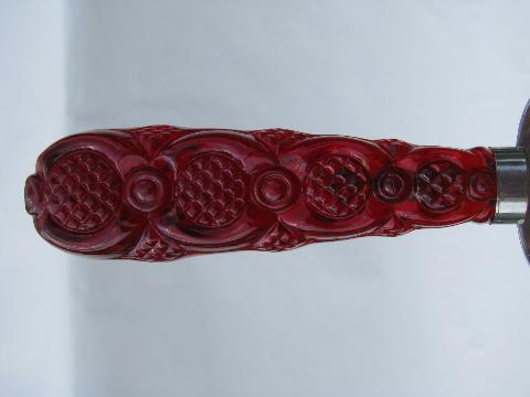 photo of Cape Cod royal ruby red vintage Avon cake server #2