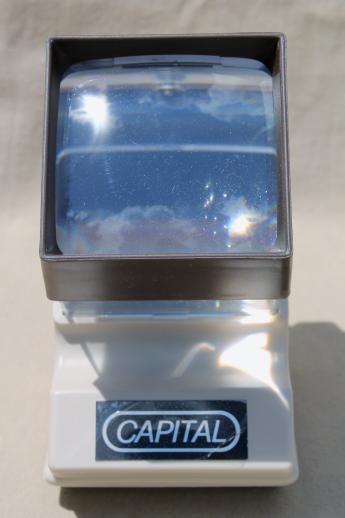 photo of Capital 2 way slide viewer for 35mm photo slides, never used w/ original box #3