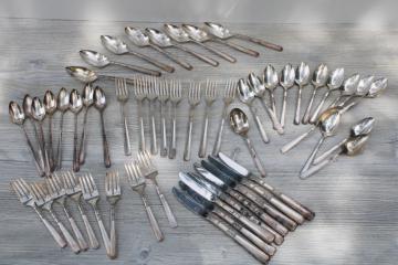 catalog photo of Capri, 1930s vintage silver plate flatware luncheon set for 8, 1881 Rogers Oneida