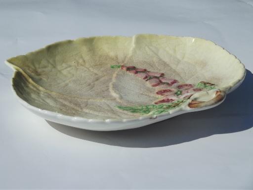 photo of Carltonware foxglove pattern plate, vintage Carlton Ware pottery #1