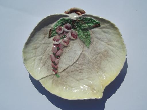 photo of Carltonware foxglove pattern plate, vintage Carlton Ware pottery #2