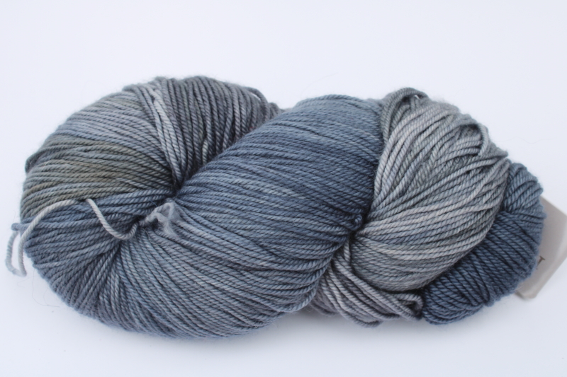 photo of Casbah merino cashmere nylon fingering weight yarn Stardust hand dyed blue grey shades #3