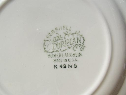 photo of Cashmere antique Homer Laughlin Georgian china bread and butter plates #5