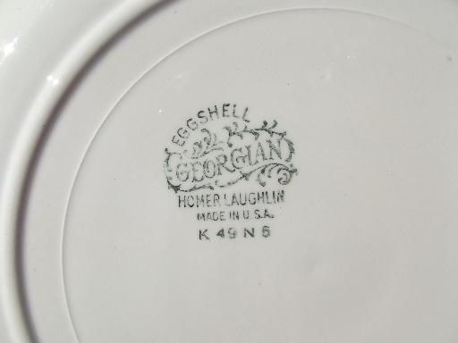 photo of Cashmere floral vintage Homer Laughlin Georgian china plates set of 8 #4