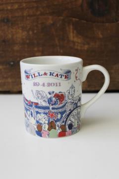 catalog photo of Cath Kidston Royal Wedding William & Kate coffee cup tea mug souvenir