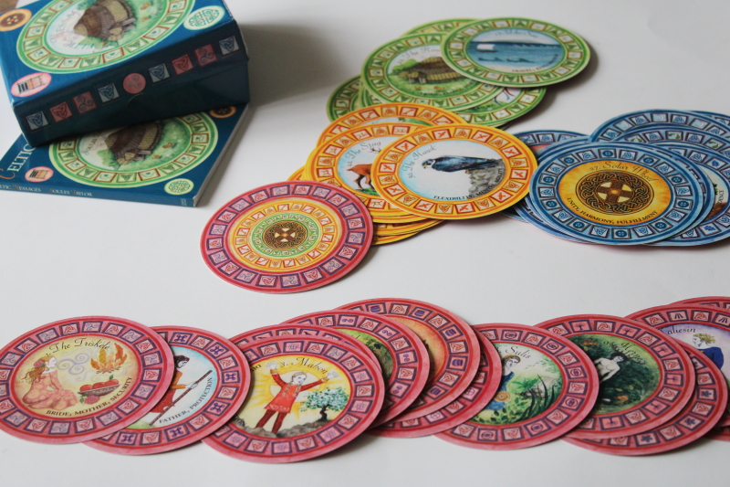 photo of Celtic Messages tarot deck w/ book, complete set round cards divination symbols Joules Taylor #4