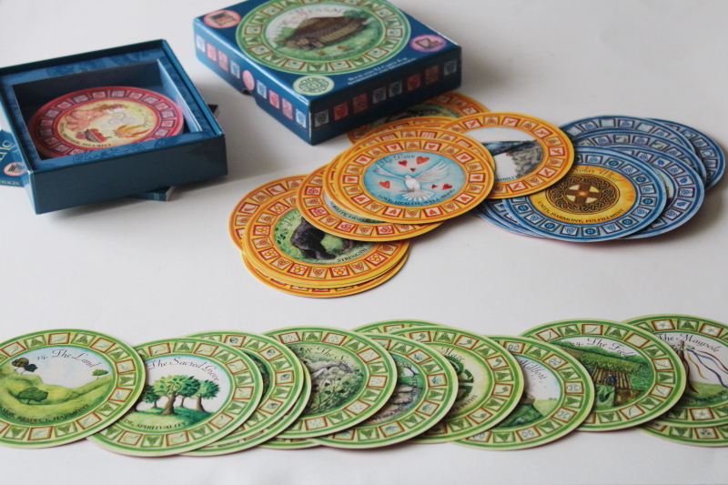 photo of Celtic Messages tarot deck w/ book, complete set round cards divination symbols Joules Taylor #5