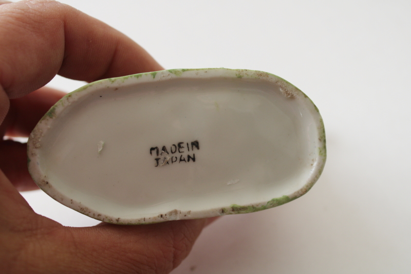 photo of Century of Progress 1933 vintage Japan china figurine, miniature horse rider in hunt coat w/ dog #4