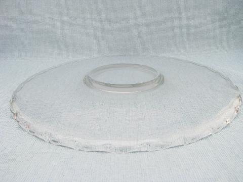 photo of Century pattern vintage Fostoria cake or torte plate, low footed platter #3