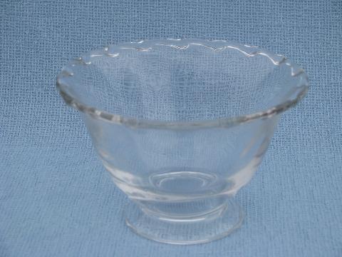 photo of Century pattern vintage Fostoria glass mayonnaise, mayo bowl w/ foot #1