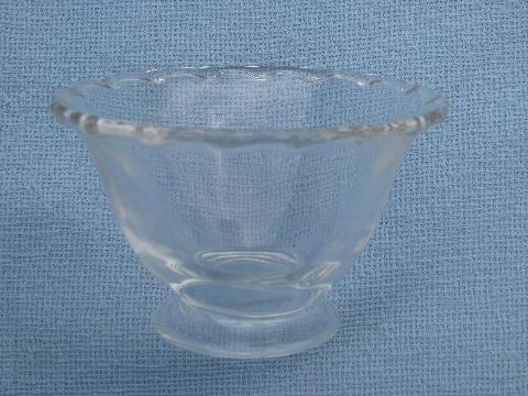 photo of Century pattern vintage Fostoria glass mayonnaise, mayo bowl w/ foot #3