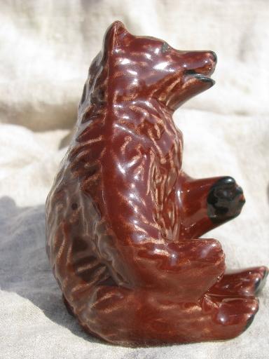 photo of Ceramic Arts Studio Madison Wisconsin vintage brown mama bear shaker #5