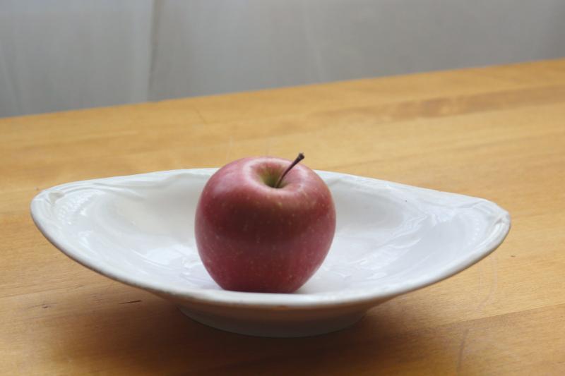 photo of Ceres wheat pattern embossed ironstone china bowl or gravy underplate, 1800s vintage #2