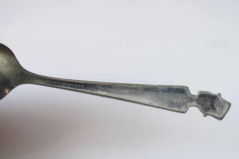 photo of Charlie McCarthy vintage child sized spoon, Duchess silver plate #2