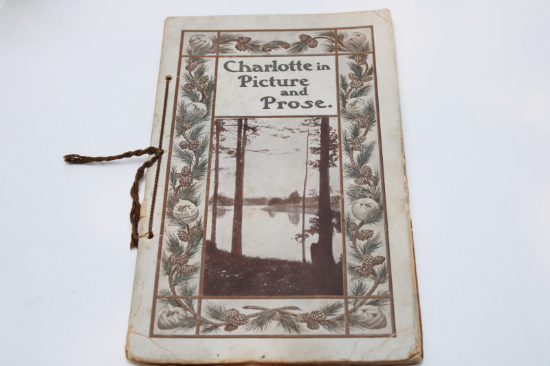 photo of Charlotte North Carolina 1906 vintage book, NC history & early photos #1