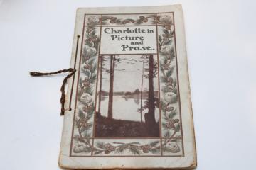 catalog photo of Charlotte North Carolina 1906 vintage book, NC history & early photos