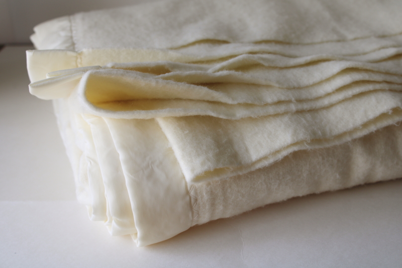 photo of Chatham USA soft synthetic thermal weave & plush blankets, ivory cream color twin or full  #4