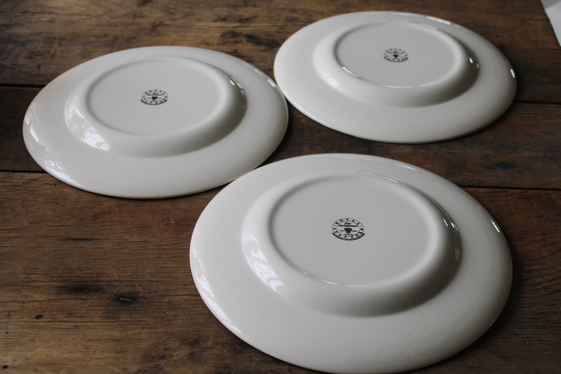 photo of Chequers Royal Stafford England black & white checked dinner plates, whimsical mod checkerboard pattern  #6