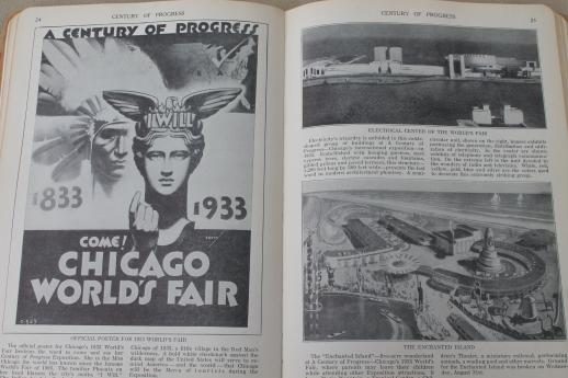 photo of Chicago World's Fair Century of Progress 1933 World Atlas w/ vintage maps #3