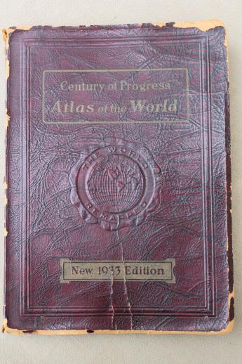 photo of Chicago World's Fair Century of Progress 1933 World Atlas w/ vintage maps #5