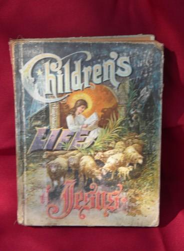 photo of Children's Life of Jesus antique vintage religious book w/litho cover #1