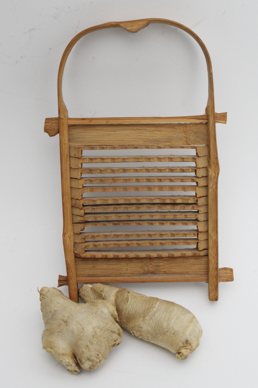 photo of Chinese ginger grater handmade of natural bamboo wood, simple and zen #1