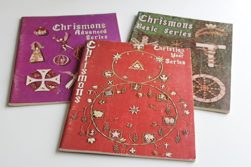 photo of Chrismons Christian religious year symbols ornaments to make, vintage craft booklets  #1