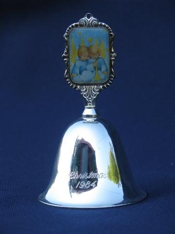 photo of Christmas 1984 Hummel child silver bell ornament #1