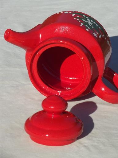 photo of Christmas Tree Waechtersbach pottery teapot, five cup tea pot  #5