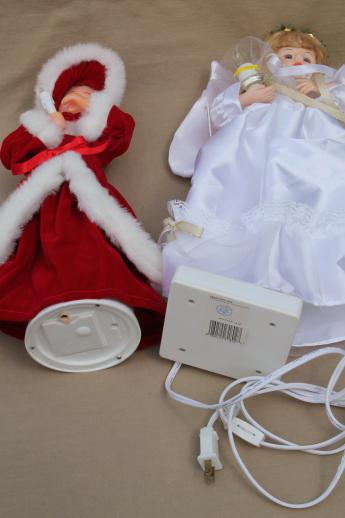 photo of Christmas animated figures, large moving dolls, angel & Santa for holiday decorations #7