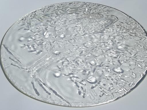 photo of Christmas cake or serving plate, glass Partridge in a Pear Tree platter #4