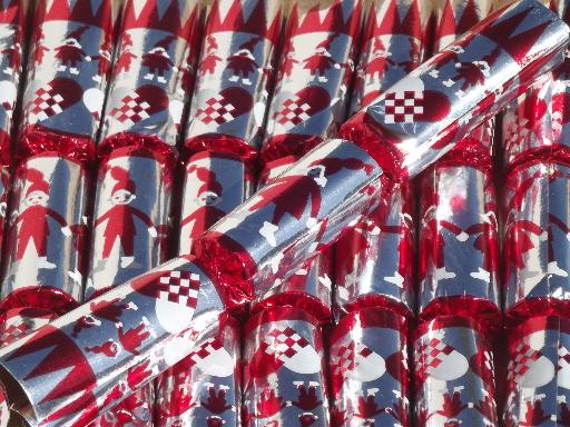 photo of Christmas cracker party favors, new old stock English crackers made in Denmark #2