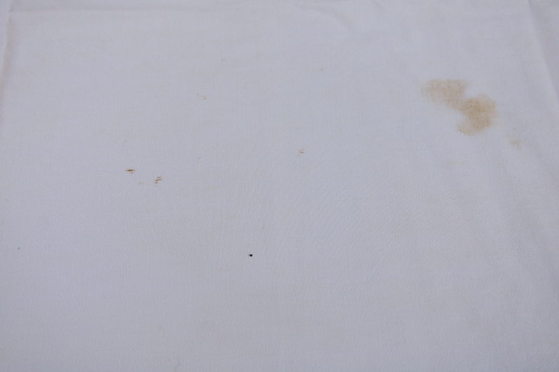 photo of Christmas magnolias print vintage cotton tablecloth, red border w/ green & white flowers #7