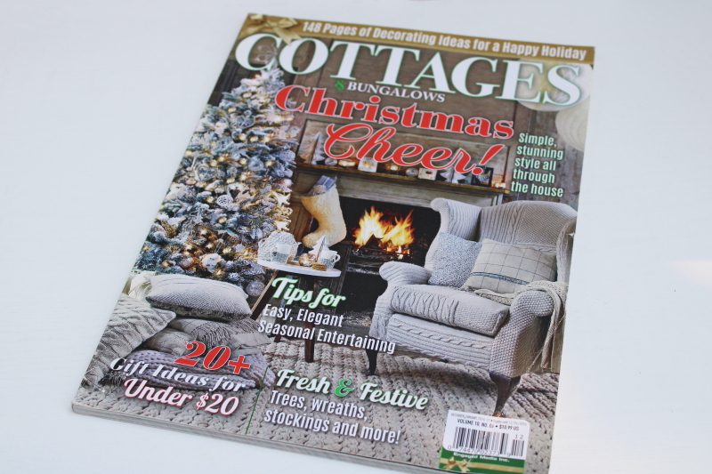 photo of Christmas special Cottages and Bungalows magazine vintage homes holiday season 2015 2016 #1