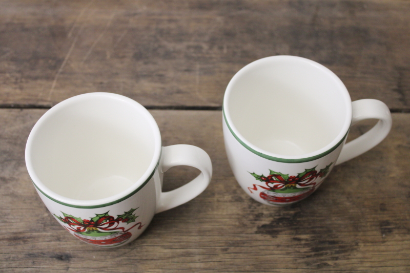 photo of Christopher Radko Christmas Traditions ceramic mugs Holiday Celebrations ornaments pattern #2