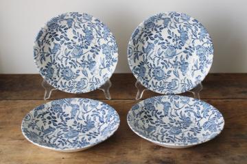 catalog photo of Churchill England china vintage Blue Peony floral toile print round serving bowl 