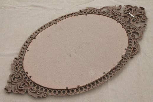 photo of Cinderella french brocante style vintage wall mirror, gold rococo frame w/ oval glass #5