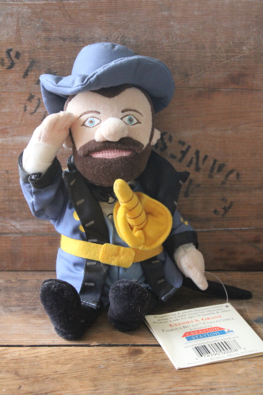 photo of Civil War uniform Ulysses S Grant US president Creation Station beanie sized doll historical figure #1