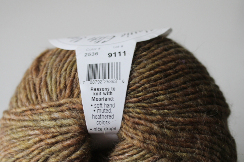 photo of Classic Elite Yarns Moorland mossy brown heather wool alpaca acrylic blend #2