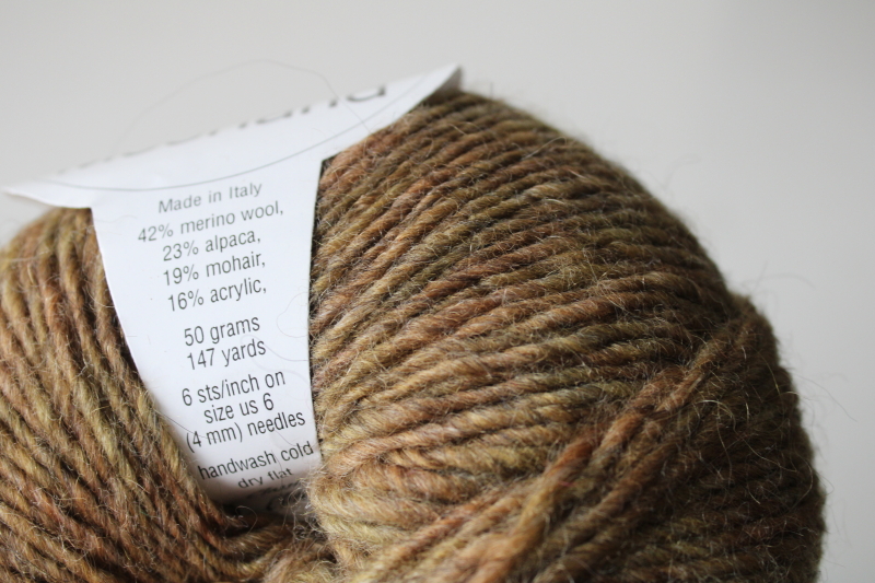 photo of Classic Elite Yarns Moorland mossy brown heather wool alpaca acrylic blend #3