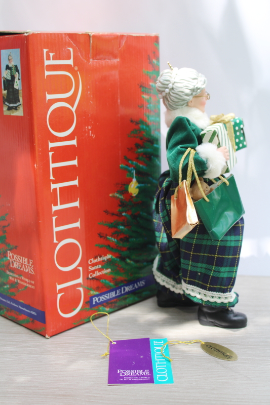 photo of Clothtique Possible Dreams Mrs Santa Irish Mrs O'Claus figurine in box, 2000s vintage #2