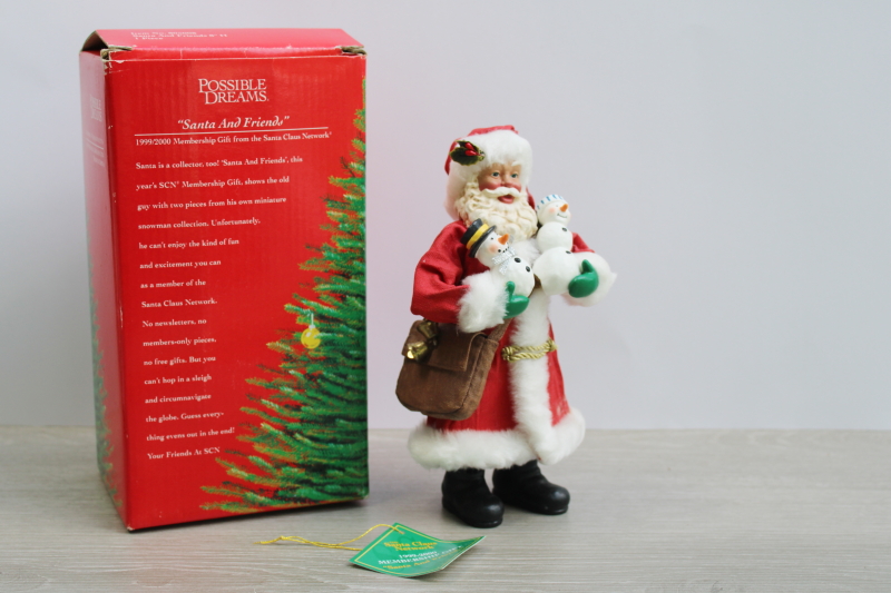photo of Clothtique Possible Dreams Santa and Friends snowman babies figurine in box, vintage 1999  #1