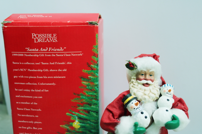 photo of Clothtique Possible Dreams Santa and Friends snowman babies figurine in box, vintage 1999 #2