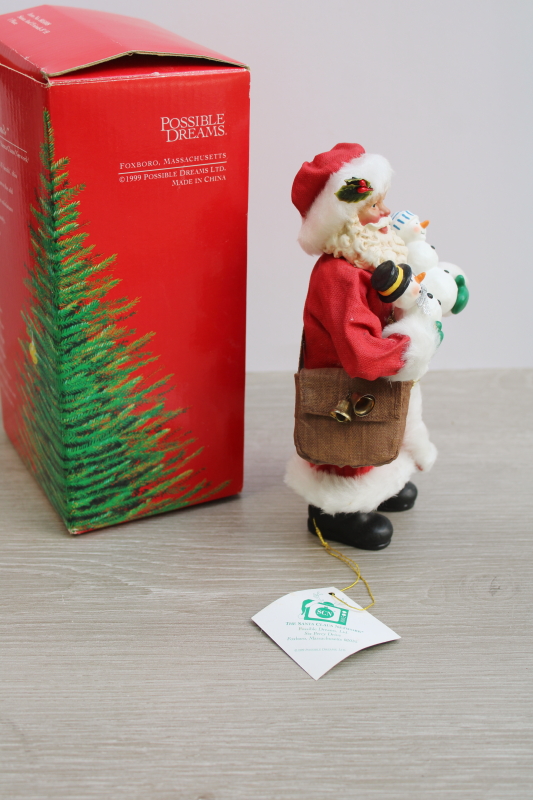 photo of Clothtique Possible Dreams Santa and Friends snowman babies figurine in box, vintage 1999 #4