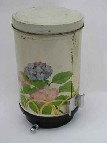 photo of Club 1940s vintage flowered kitchen cabinet hoosier coffee canister bin dispenser #2